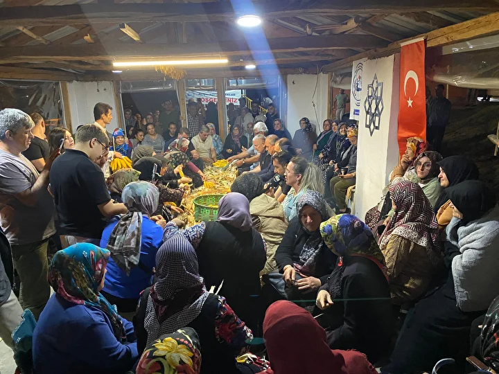 Bartın'da 2 asırlık gelenek: 3 saat boyunca topluca mısır soydular 2 bartinda 2 asirlik gelenek 3 saat boyunca topluca misir soydular 1