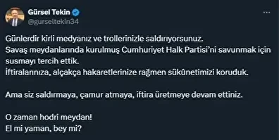 chpli tekinden ali yetenekli basarira sert reaksiyon agzinizdan dokulenler camur degil lagim olmus 2 N1VdNuKX