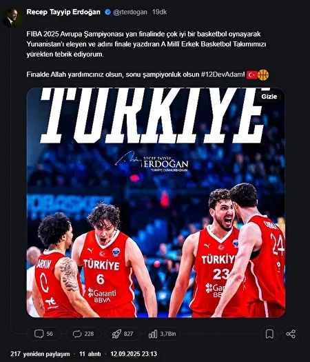 cumhurbaskani erdogan 12 dev adami kutladi yurekten tebrik ediyorum 0