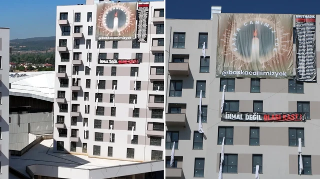 İnşa ettikleri binalara Kartalkaya’daki yangın faciasında ölenler için 78 çarşaf astı insa ettikleri binalara kartalkayadaki yangin faciasinda olenler icin 78 carsaf asti tfxmOpby.webp