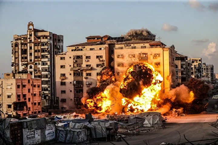 israil gazzedeki el ruya kulesini bombaladi 0 8lWzMYSU