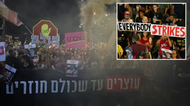 israilli esir ailelerinden netanyahunun konutu onunde protesto bizi umursamiyorsun 9U9KHxLv.webp