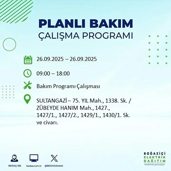 istanbulda 26 eylulde 23 ilcede elektrik kesintisi 11 VurlRqXO