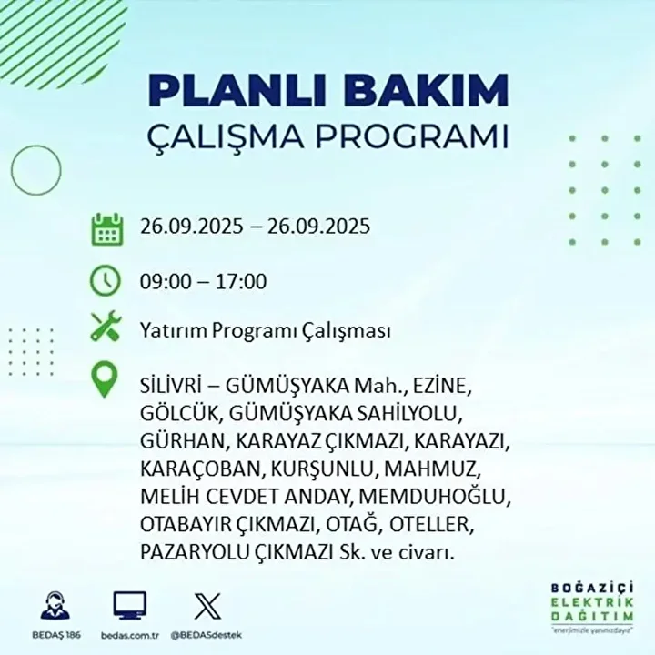 istanbulda 26 eylulde 23 ilcede elektrik kesintisi 13 T4yep9QG