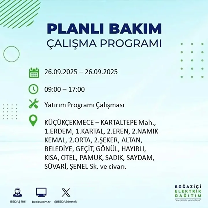 istanbulda 26 eylulde 23 ilcede elektrik kesintisi 25 TLiOphIN