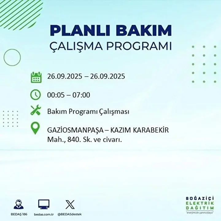 istanbulda 26 eylulde 23 ilcede elektrik kesintisi 38 HVPDdsDw