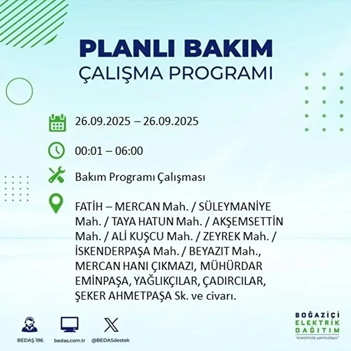 istanbulda 26 eylulde 23 ilcede elektrik kesintisi 39 q9B1ChY3