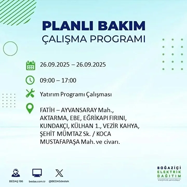 istanbulda 26 eylulde 23 ilcede elektrik kesintisi 41 iypEbQyD