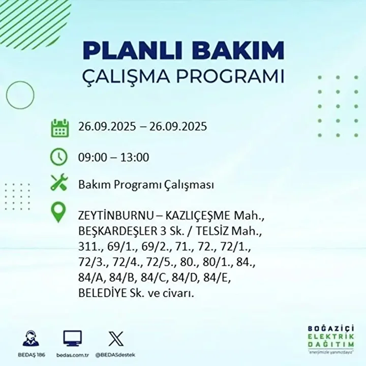 istanbulda 26 eylulde 23 ilcede elektrik kesintisi 5 SiJEnRMI