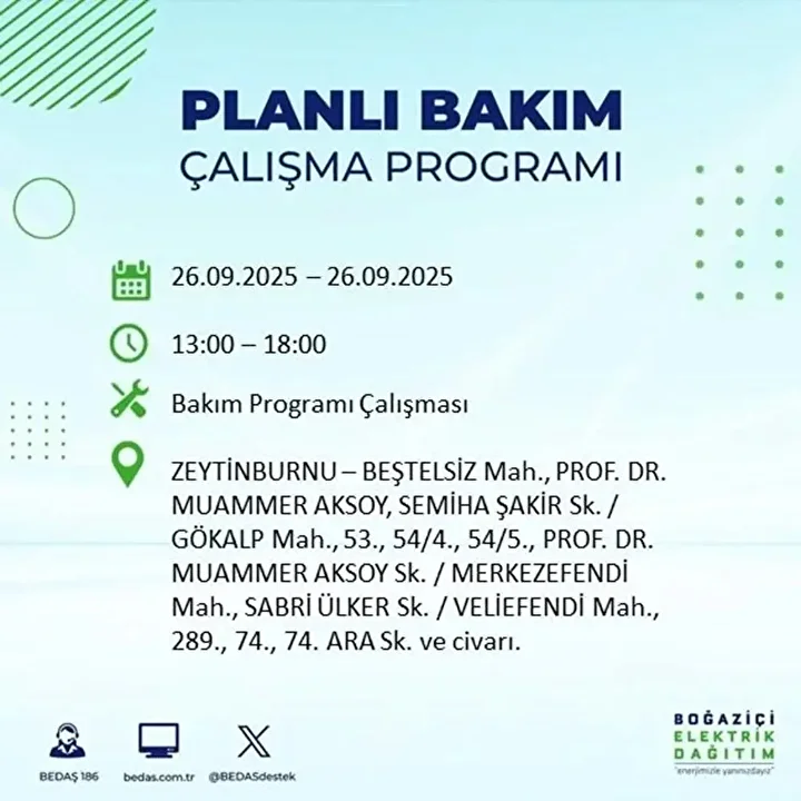 istanbulda 26 eylulde 23 ilcede elektrik kesintisi 6 J2pDJisb