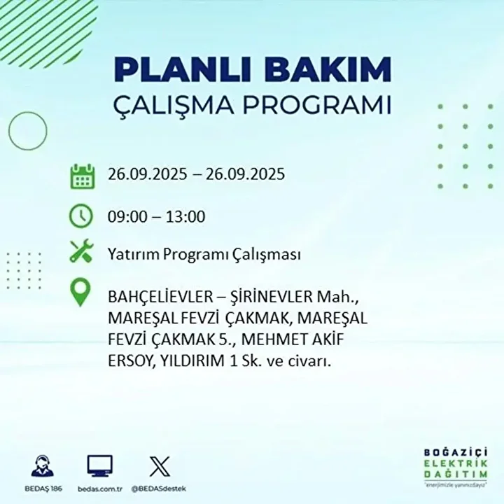 istanbulda 26 eylulde 23 ilcede elektrik kesintisi 79 9u2IOiWu