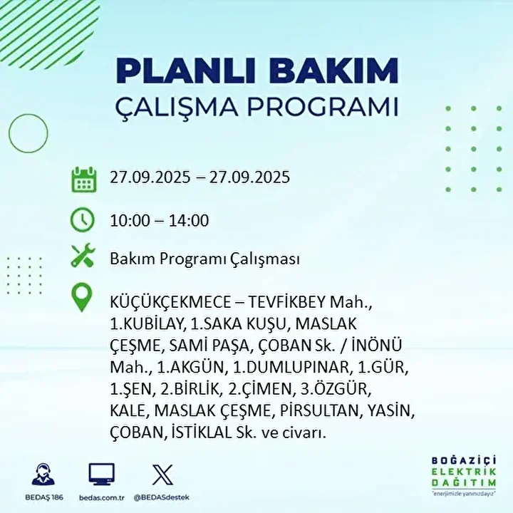 istanbullular dikkat 14 ilcede elektrik kesintisi yapilacak 24 VwhbaH2D