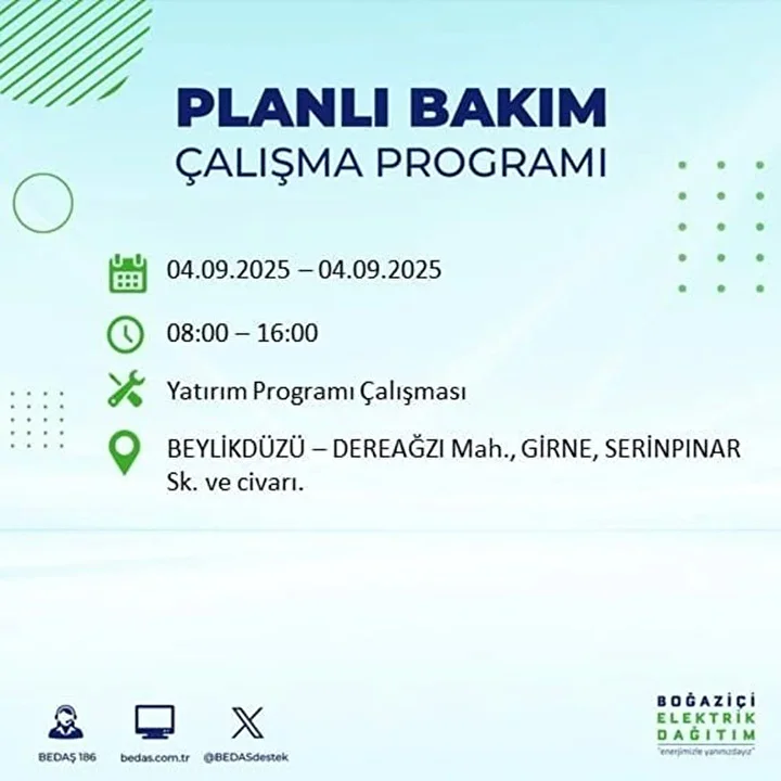 istanbulun 22 ilcesinde elektrik kesintisi 9 saat surecek 18 zVptVZtO