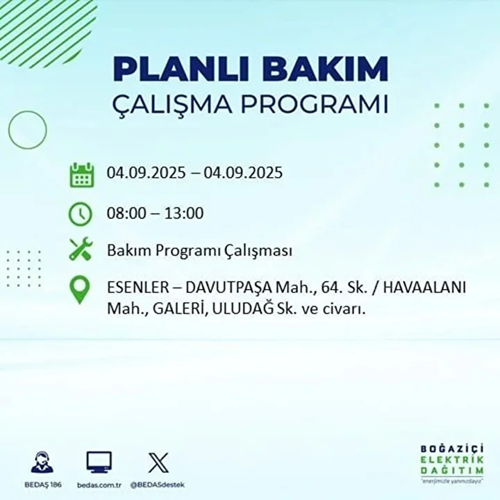 istanbulun 22 ilcesinde elektrik kesintisi 9 saat surecek 22 2QApLMdz