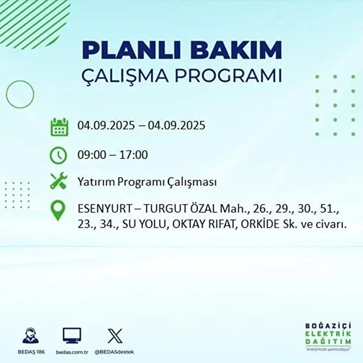 istanbulun 22 ilcesinde elektrik kesintisi 9 saat surecek 23 j8a8skgR