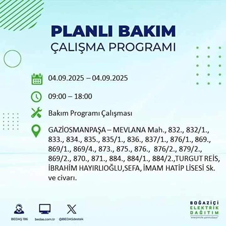 istanbulun 22 ilcesinde elektrik kesintisi 9 saat surecek 32