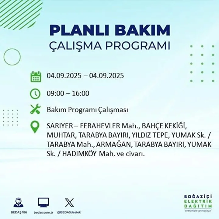 istanbulun 22 ilcesinde elektrik kesintisi 9 saat surecek 39 GB6miQjd