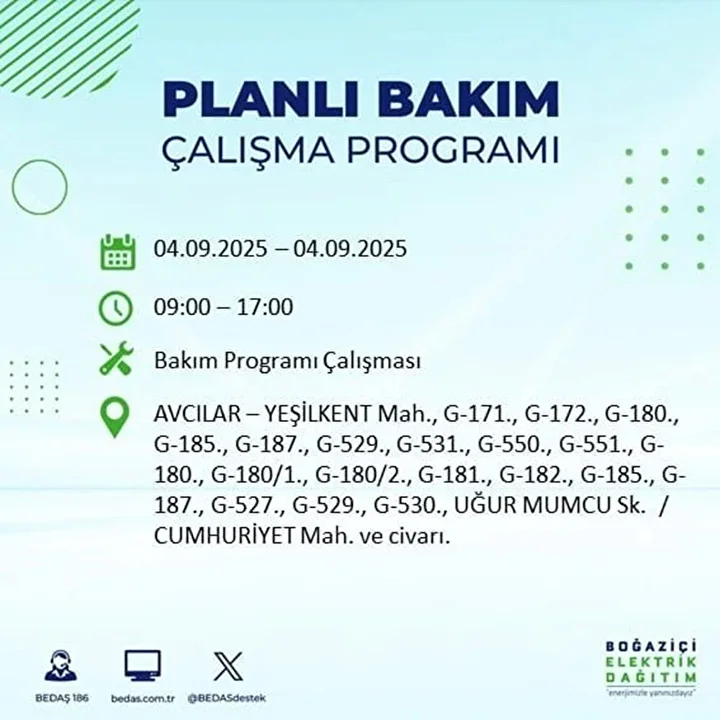 istanbulun 22 ilcesinde elektrik kesintisi 9 saat surecek 4 MRzsDVfW