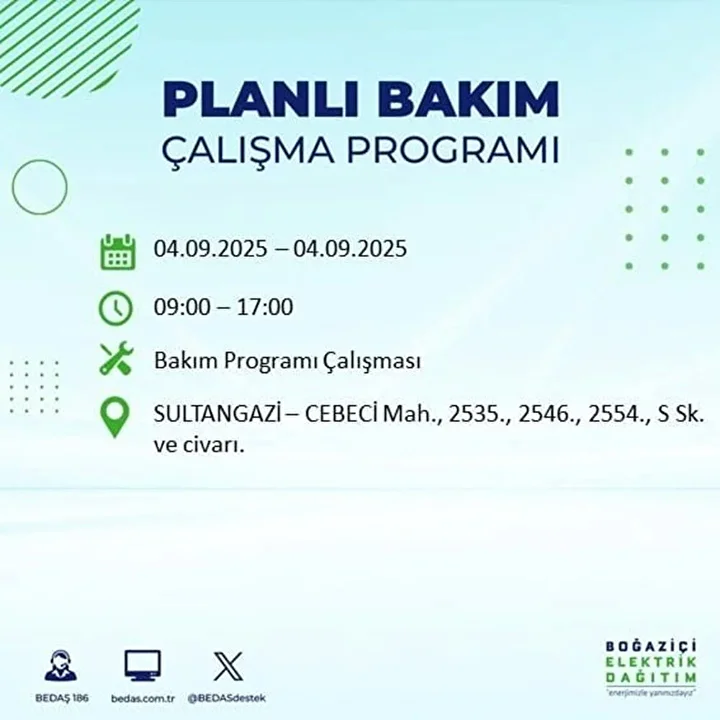 istanbulun 22 ilcesinde elektrik kesintisi 9 saat surecek 42