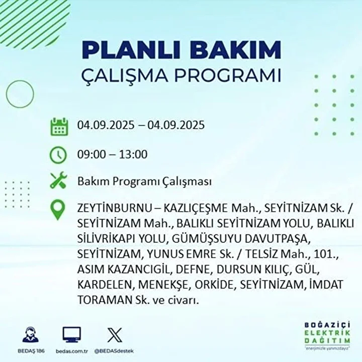 istanbulun 22 ilcesinde elektrik kesintisi 9 saat surecek 45 6ycDDret