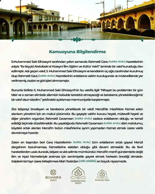 menzilde ihtilaflar birlikte yonetilecek bir vakif marifetiyle cozuluyor 0
