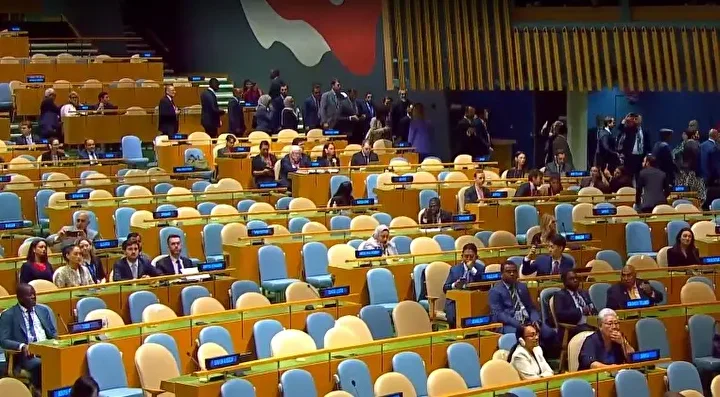 netanyahu bm genel konseyindeki konusmasi sirasinda protesto edildi 5 bddjsuMM