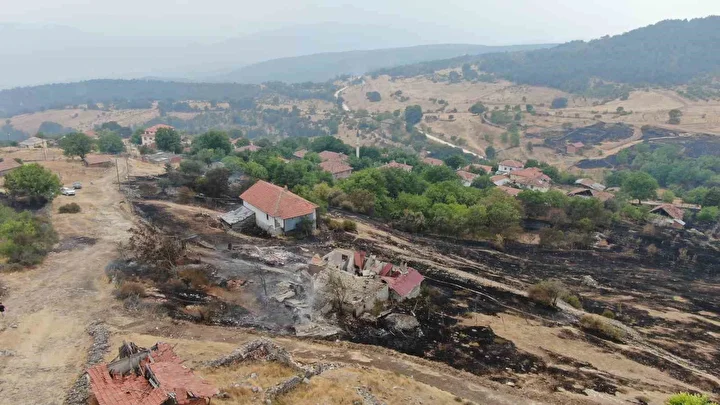 orman yanginin sicradigi koydeki hasar goruntulendi konutlar metreler kala kul olmaktan kurtarilmis 6 JdzjN8NU