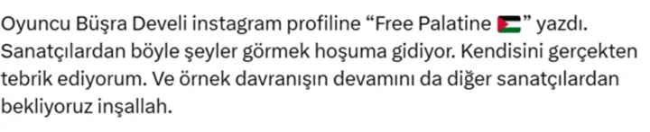 Ünlü oyuncu Büşra Develi'den Filistin için dikkat çeken adım: Toplumsal medyada gündem oldu 6 unlu oyuncu busra develiden filistin icin dikkat ceken adim toplumsal medyada gundem oldu 5 4gEBZBr1