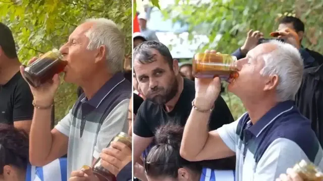 iki dakikada 1 kilogram bal yedi bir kavanozu basini dikip bitirdi sampiyon oldu MSGF8b7u.webp