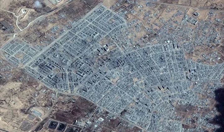 israil gazzeyi enkaza cevirdi kentin son imaji uydu fotograflarina yansidi 0