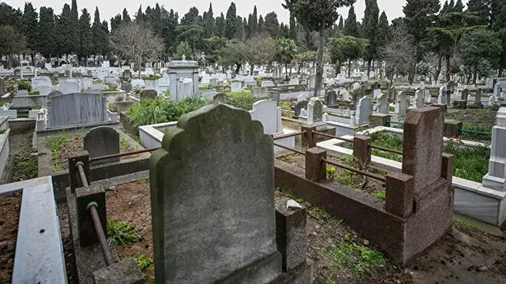 oluleri de rahat birakmiyorlar mezarliktan cikanlar soke etti bayan figurleri kasiklar kuzu kafalari 3 NZup7flr
