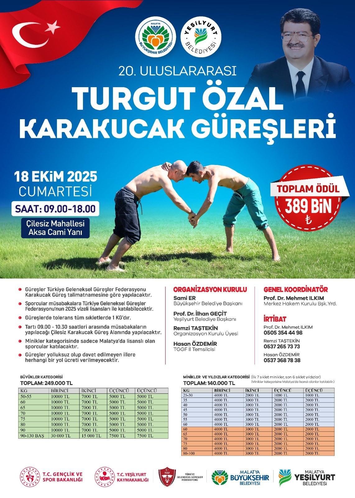 20 memleketler arasi turgut ozal karakucak guresleri icin hazirliklar tamamlandi 0 NQXOXOBB