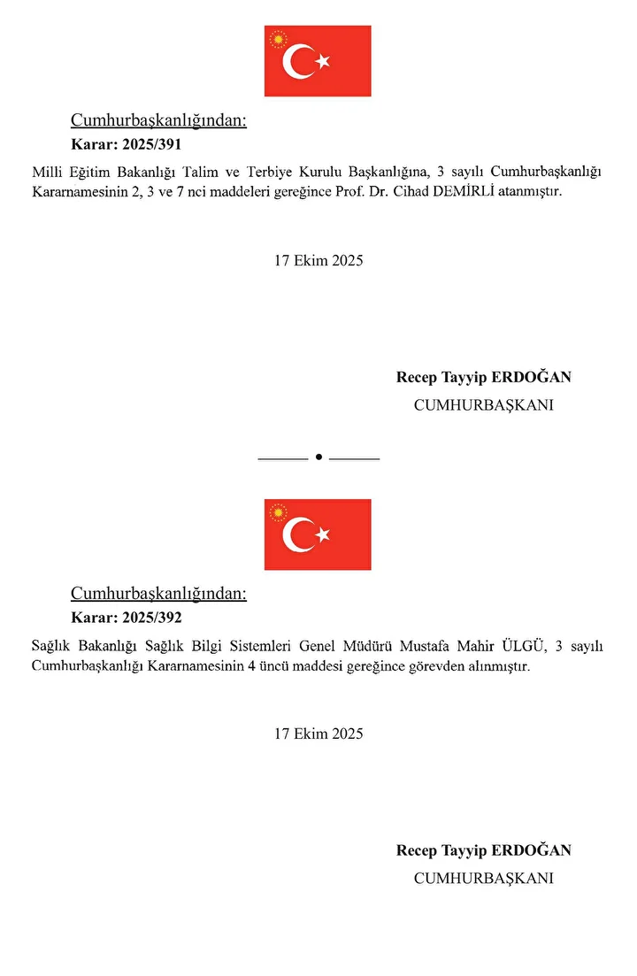 atama kararlari resmi gazetede yayimlandi basin ilan kurumu genel mudurlugunde bayrak degisimi 3