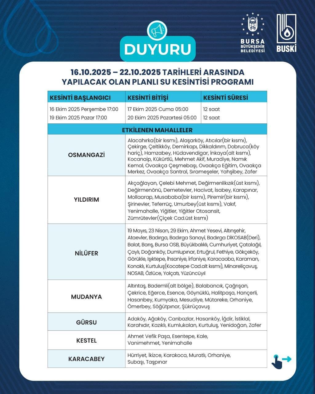 Bursa'da su kesintileri 6 gün daha uzatıldı 2 bursada su kesintileri 6 gun daha uzatildi 1 c3fWTP8s