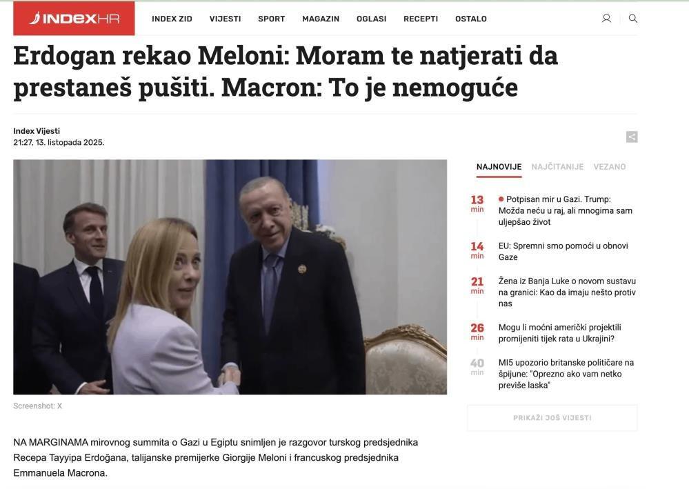 dunya o diyalogu konusuyor erdoganin meloniye sigarayi birakma tavsiyesi mansetlerde 0 h6yzpLDM