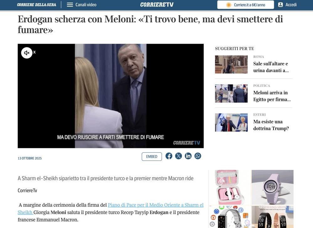 erdogandan meloniye sigara uyarisi italya basininda genis yer aldi 0 dLKTCZSe