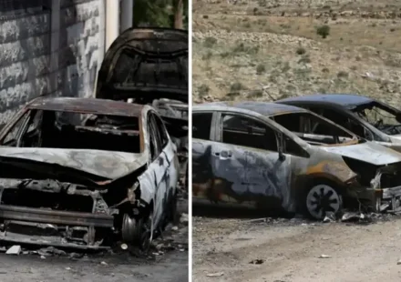 Filistin topraklarını gasbeden İsrailliler Batı Şeria’da Filistinlilerin araçlarını yaktı filistin topraklarini gasbeden israilliler bati seriada filistinlilerin araclarini yakti MK1mK66c.webp