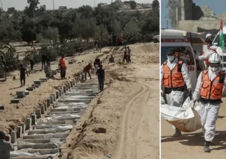 Gazze’de kimlikleri tespit edilemeyen 54 Filistinli’nin naaşı Deyr Belah’a getirildi gazzede kimlikleri tespit edilemeyen 54 filistinlinin naasi deyr belaha getirildi KmEbIMJ9.webp
