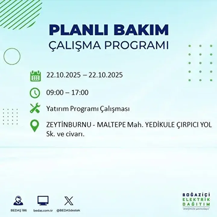 istanbulda 23 ilcede elektrik kesintisi bedas duyurdu 10 saati bulacak 0 Iv63qyW4