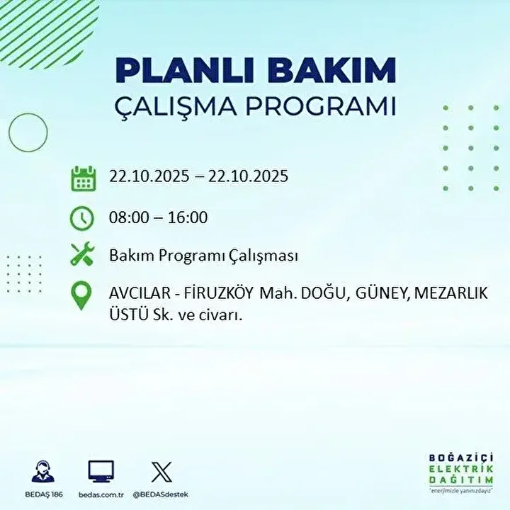 istanbulda 23 ilcede elektrik kesintisi bedas duyurdu 10 saati bulacak 13 uMvPtpt7