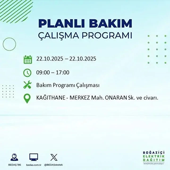 istanbulda 23 ilcede elektrik kesintisi bedas duyurdu 10 saati bulacak 3 8wLhi7bl