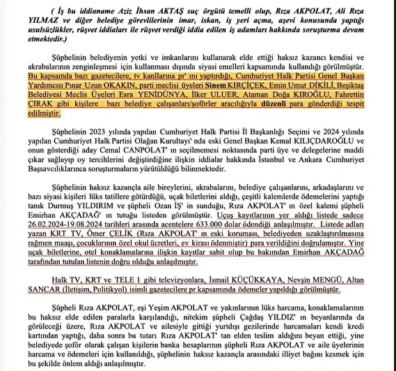 PR ödemeleri iddianamede: İstek Akpolat CHP yandaşı medya ve gazetecilere para akıtmış 1 pr odemeleri iddianamede istek akpolat chp yandasi medya ve gazetecilere para akitmis 0 pTucInpK
