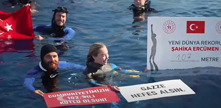 sahika ercumen cumhuriyet ve gazze icin dunya rekoru kirdi 2