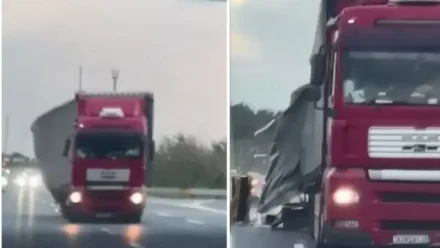 tir surucusu zikzak cizerek ilerledi dorsedeki yukler yola savruldu c8YRakTd.webp