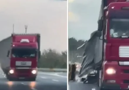 TIR sürücüsü zikzak çizerek ilerledi: Dorsedeki yükler yola savruldu tir surucusu zikzak cizerek ilerledi dorsedeki yukler yola savruldu c8YRakTd.webp