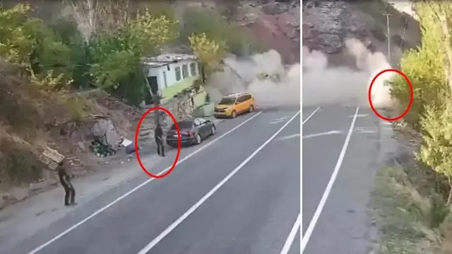 tuncelide faciadan donuldu dagdan yuvarlanan kaya modulu konut ve araclari teget gecti I7198gfK.webp