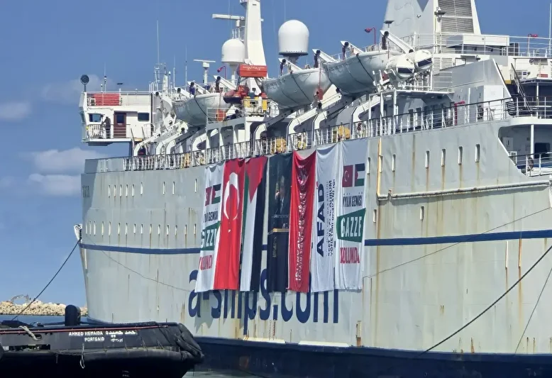turkiyenin 17 iyilik gemisi gazze yolunda el aris limanina ulasti 0 U2KeLGsE
